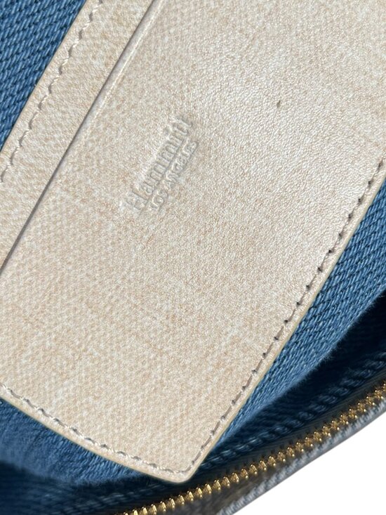 Hammitt Benjamin Style Tote Daisy Denim Clear Panels Leather Trim Large Bag - Picture 8 of 10